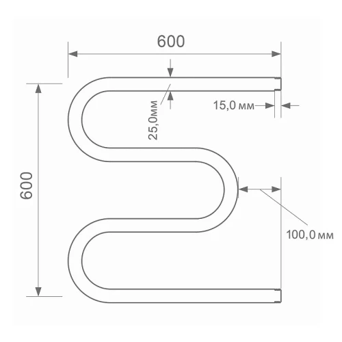 Водяной полотенцесушитель Mixline Simple M 60х60 556310 цвет Хром