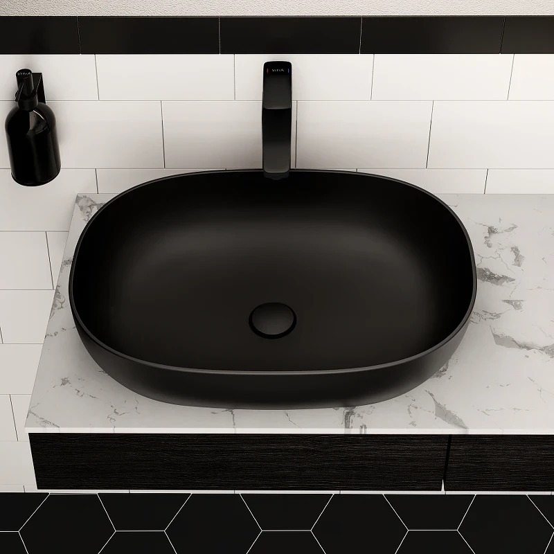 Смеситель для раковины Vitra Root Square A4273336EXP Черный матовый латунь