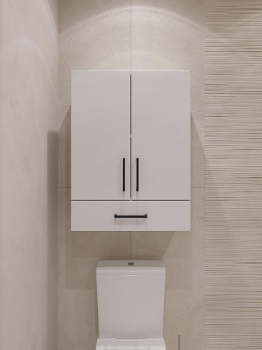 Подвесной шкаф DIWO Брянск 60 BR2710S над стиральной машиной цвет Белый