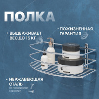 Полка корзина DIWO Смоленск С24206 цвет Хром