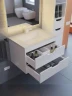 Тумба с раковиной Uperwood Modul 65 3930205581 подвесная цвет Белый матовый Графит матовый