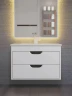 Тумба с раковиной Uperwood Modul 65 3930205581 подвесная цвет Белый матовый Графит матовый
