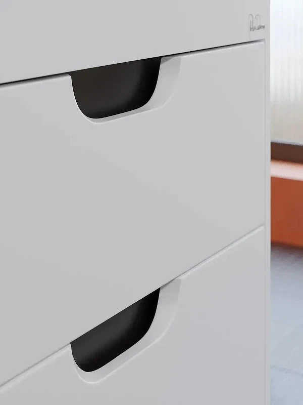 Тумба с раковиной Uperwood Modul 65 3930205581 подвесная цвет Белый матовый Графит матовый