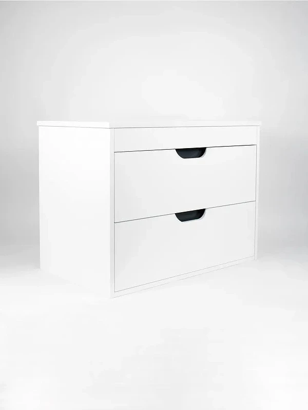 Тумба с раковиной Uperwood Modul 65 3930205581 подвесная цвет Белый матовый Графит матовый