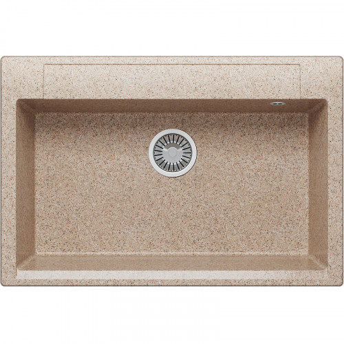 Кухонная мойка Polygran Argo-760 №302 575912 Песочная искусственный камень (литьевой мрамор) встраиваемый