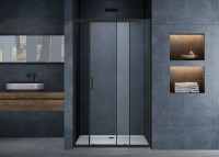 Душевая дверь Vincea Alpha 110 VDS-3AL110CLB профиль Черный стекло прозрачное