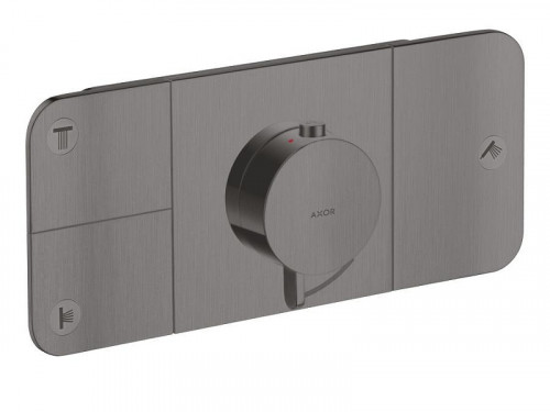 Смеситель для душа Axor One 45713340 с термостатом цвет Шлифованный черный хром