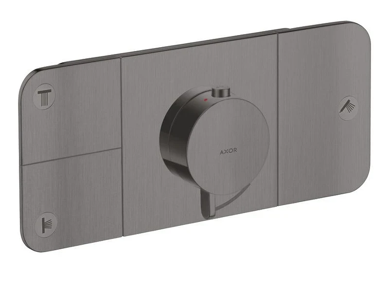 Смеситель для душа Axor One 45713340 с термостатом цвет Шлифованный черный хром