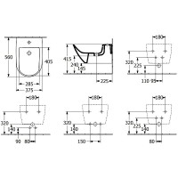 Биде Villeroy&amp;Boch Subway 3.0 44700001 подвесное Альпийский белый