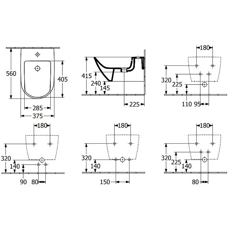 Биде Villeroy&Boch Subway 3.0 44700001 подвесное Альпийский белый