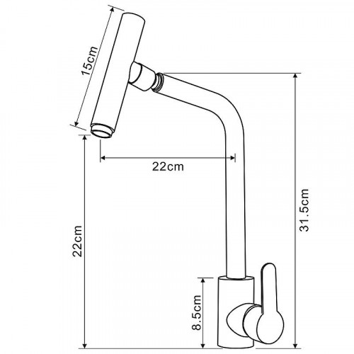 Смеситель для кухни Melodia della vita Perfetto MDV30205ss Нержавеющая сталь