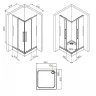 Душевой уголок AM.PM Func 90x90 W84G-403-9090-МТ профиль Хром матовый стекло прозрачное