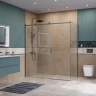 Душевой уголок BelBagno Soft Close-2 180x100 SOFT_CLOSE-2-AH-1-180/100-C-GM профиль Оружейная сталь стекло прозрачное