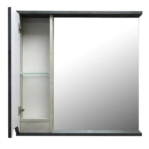 Зеркало со шкафом Loranto Florena 70 L CS00090036 цвет Темный бетон