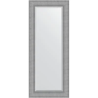 Зеркало Evoform Exclusive 137х57 BY 3939 с фацетом в багетной раме - Серебряная кольчуга 88 мм стекло