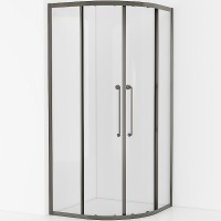 Душевой уголок Cezares Relax-304 90x90 RELAX-304-R-2-90-C-GM профиль Оружейная сталь стекло прозрачное