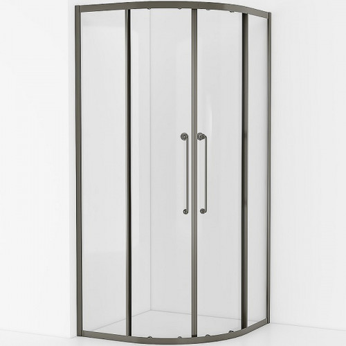 Душевой уголок Cezares Relax-304 90x90 RELAX-304-R-2-90-C-GM профиль Оружейная сталь стекло прозрачное