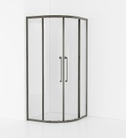 Душевой уголок Cezares Relax-304 90x90 RELAX-304-R-2-90-C-GM профиль Оружейная сталь стекло прозрачное