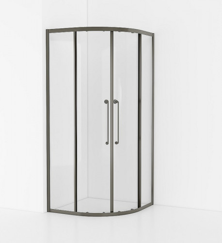 Душевой уголок Cezares Relax-304 90x90 RELAX-304-R-2-90-C-GM профиль Оружейная сталь стекло прозрачное