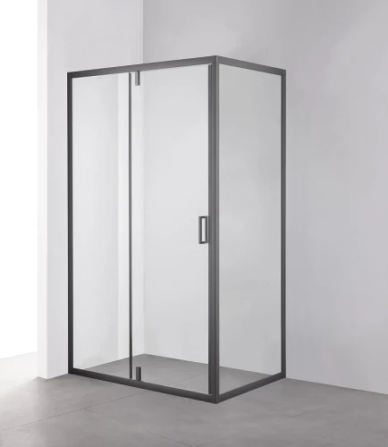 Душевой уголок Olive's Duero 120х80 DR-128CR-SH-GB профиль Черный матовый стекло прозрачное