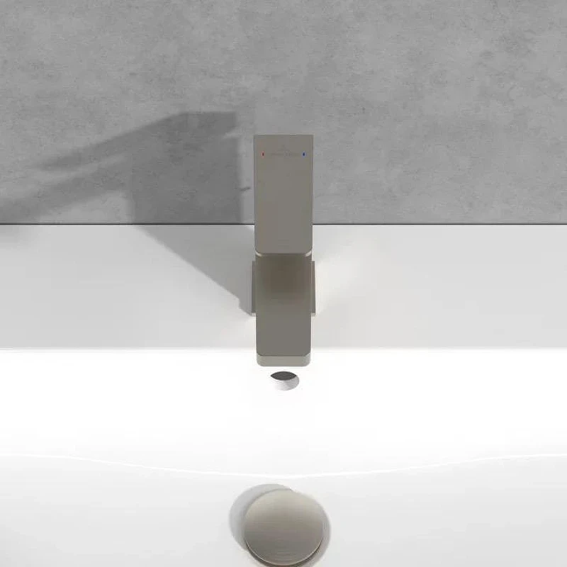 Смеситель для раковины Villeroy&Boch Architectura Square TVW12500100064 цвет Никель сатинированный матовый