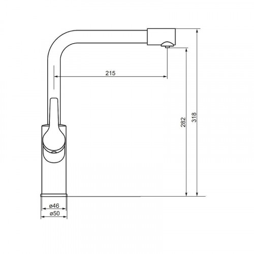 Смеситель для кухни Damixa Merkur 710771300 цвет Черный матовый