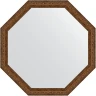 Зеркало Evoform Octagon 70х70 BY 3696 в багетной раме - Виньетка состаренная бронза 56 мм стекло
