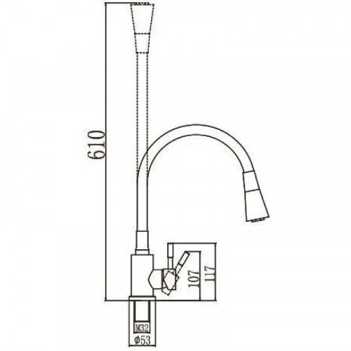 Смеситель для кухни Savol S-3002WM цвет Белый