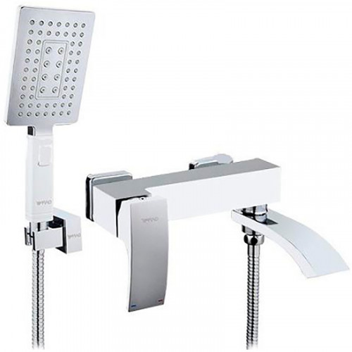 Смеситель для ванны Gappo G07 G3207-8 Белый Хром латунь на стену