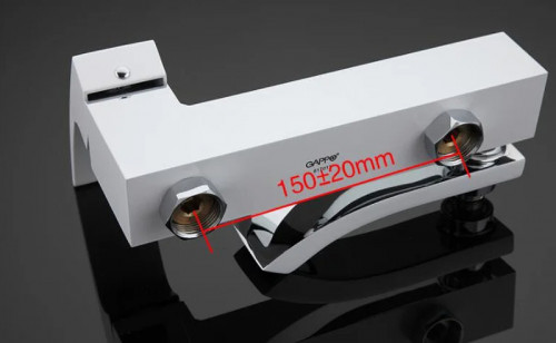 Смеситель для ванны Gappo G07 G3207-8 Белый Хром латунь на стену