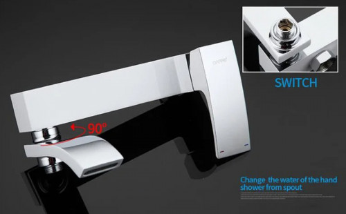 Смеситель для ванны Gappo G07 G3207-8 Белый Хром латунь на стену