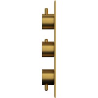 Смеситель для душа Whitecross Y brushed gold Y1238GLB с термостатом Брашированное золото латунь встраиваемый