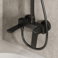 Душевая система Grossman Galaxy 500.K35.01.420 Графит брашированный латунь на стену