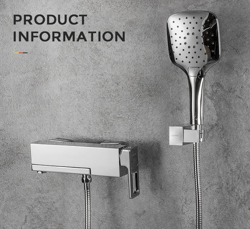 Смеситель для ванны Gappo G18 G3018 Хром латунь на стену