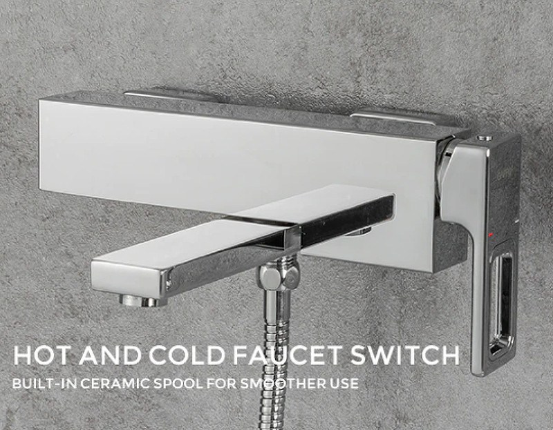 Смеситель для ванны Gappo G18 G3018 Хром латунь на стену