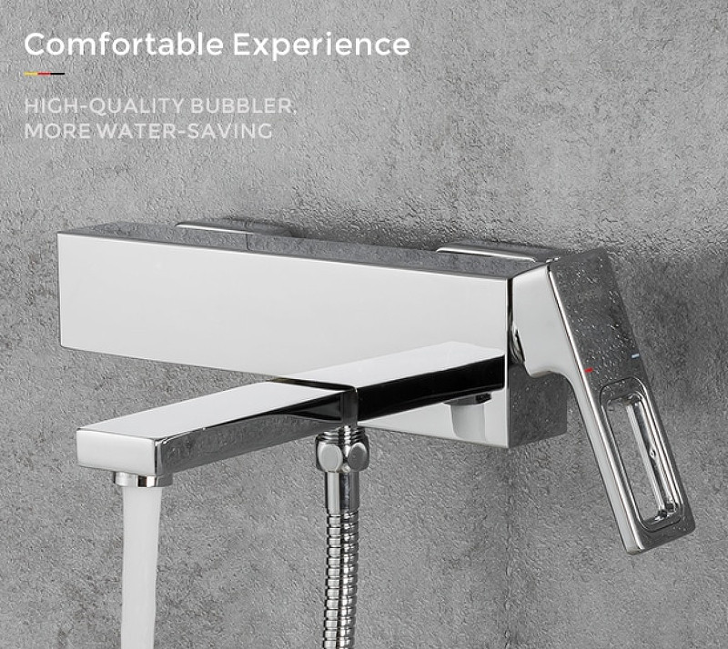 Смеситель для ванны Gappo G18 G3018 Хром латунь на стену