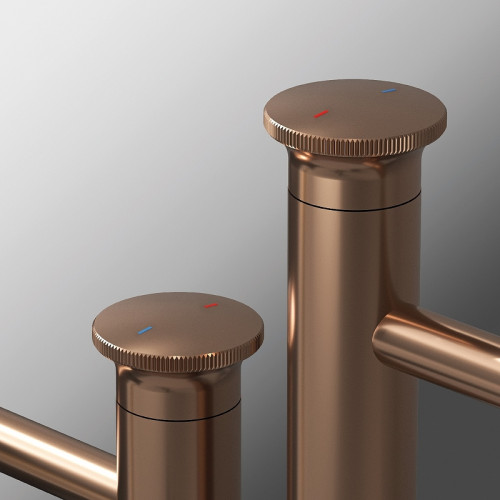 Смеситель для раковины Teska Arte Leo S E5519 Розовое золото латунь