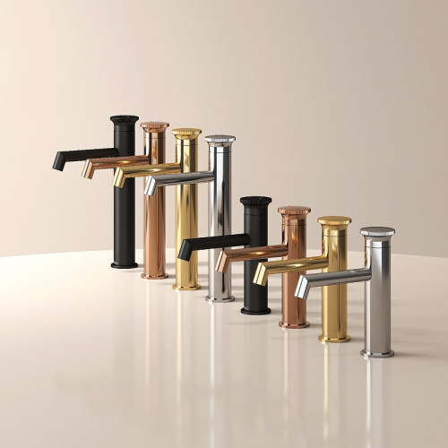 Смеситель для раковины Teska Arte Leo S E5519 Розовое золото латунь