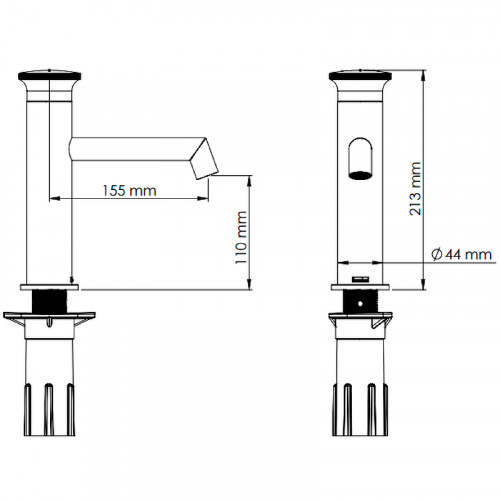 Смеситель для раковины Teska Arte Leo S E5519 Розовое золото латунь