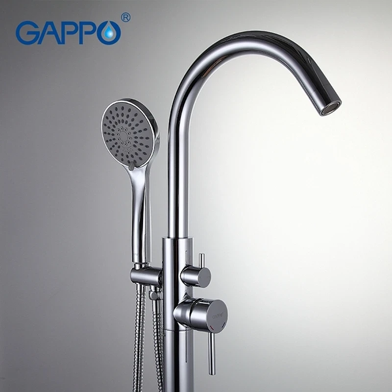 Смеситель для ванны Gappo G3098 Хром латунь на пол