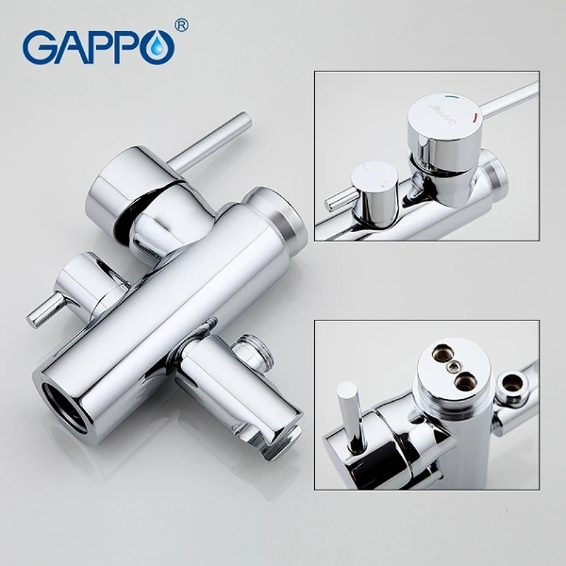 Смеситель для ванны Gappo G3098 Хром латунь на пол