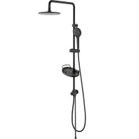 Душевая система Lemark Bronx LM3788BL Черная латунь на стену