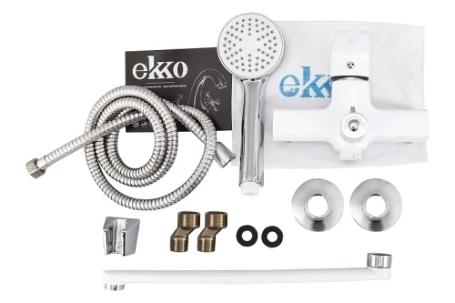 Смеситель для ванны Ekko E22301 универсальный цвет Хром Белый