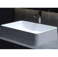 Раковина-чаша Salini Gloria 60 307 1102207M Белая матовая искусственный камень (литьевой мрамор) накладная