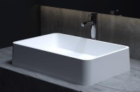 Раковина-чаша Salini Gloria 60 307 1102207M Белая матовая искусственный камень (литьевой мрамор) накладная
