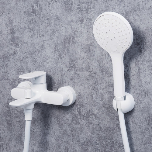 Смеситель для ванны WasserKRAFT Mindel 8501 Белый матовый латунь на стену