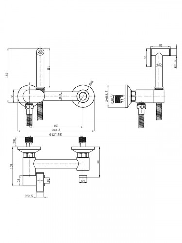 Гигиенический душ со смесителем WeltWasser Higi R02 MGL 10000013663 цвет Золото матовое