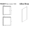 Душевая стенка Allen Brau Priority 100 3.31048.BBA профиль Черный браш стекло прозрачное