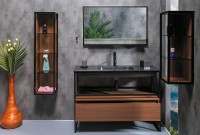 Шкаф пенал Boheme Armadi Art Loft 30 896-D подвесной Dark wood МДФ / ЛДСП