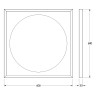 Зеркало Defesto Eclipce 60х60 DF 2231 с подсветкой 12W-3000К/в багетной раме/Без выключателя/Теплый белый свет/Черная рама